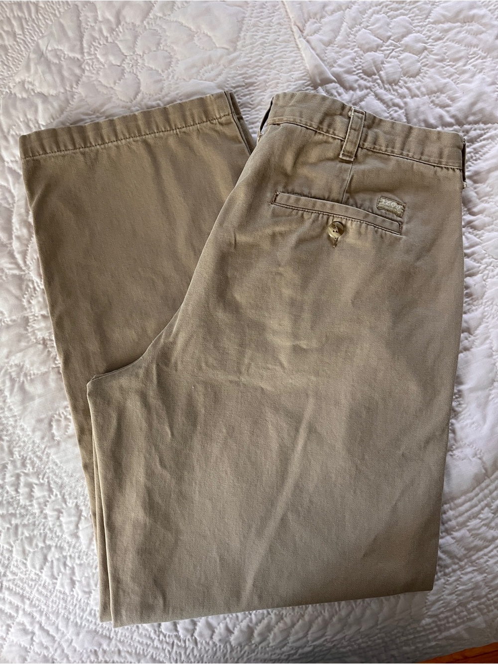 Izod Men's Tan Chino Pants - Straight Fit 34 x 30